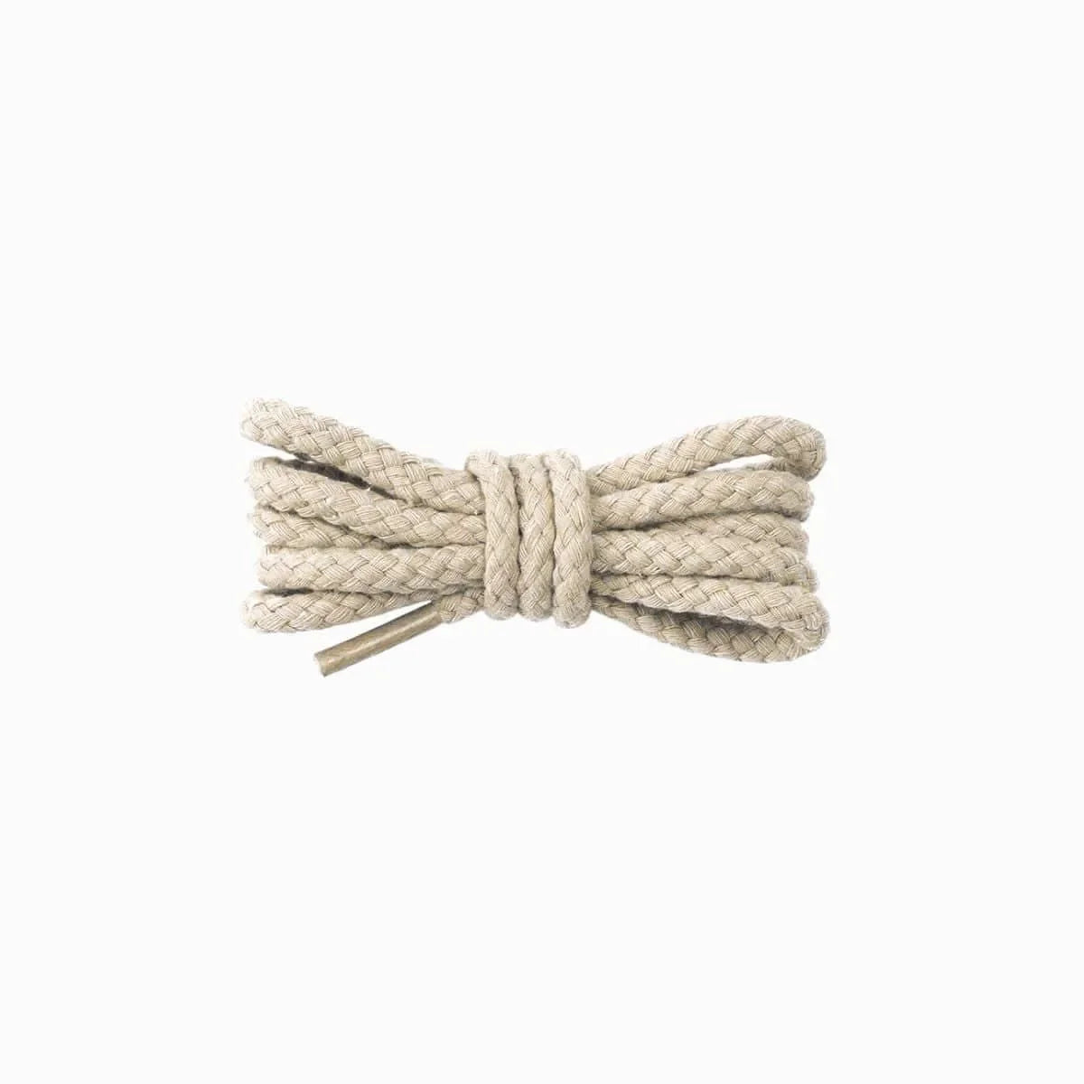 Beige thick rope laces for sneakerheads who want bold, fun shoelaces that help sneakers stand out.