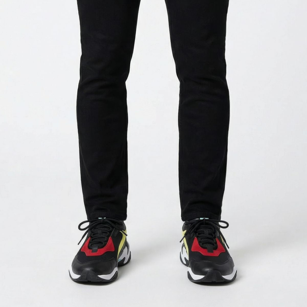 Black replacement shoe laces for Puma Thunder Spectra Sneakers by Kicks Shoelaces