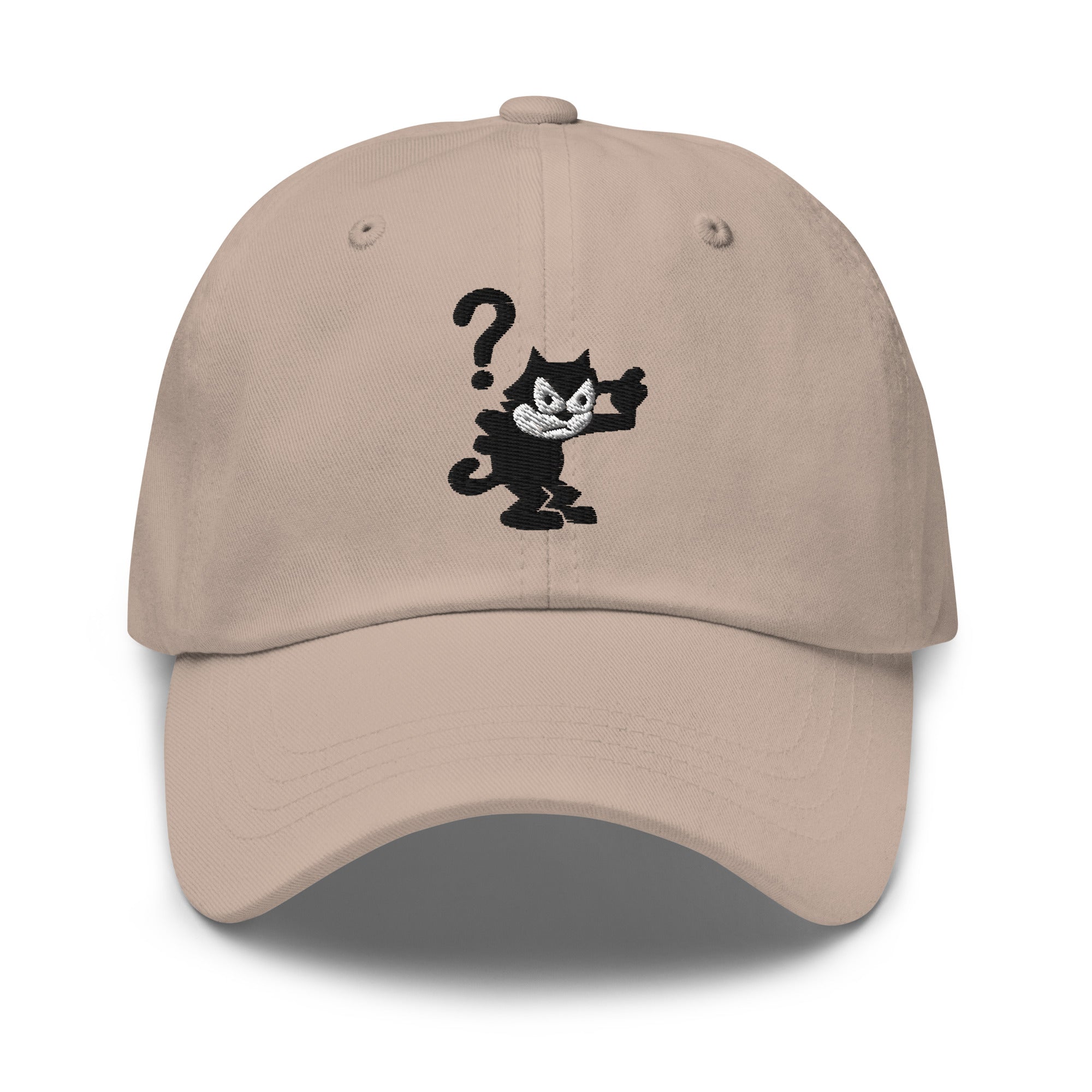 Stone dad hat featuring a 1920 Felix the Cat design from Disney’s early animation era