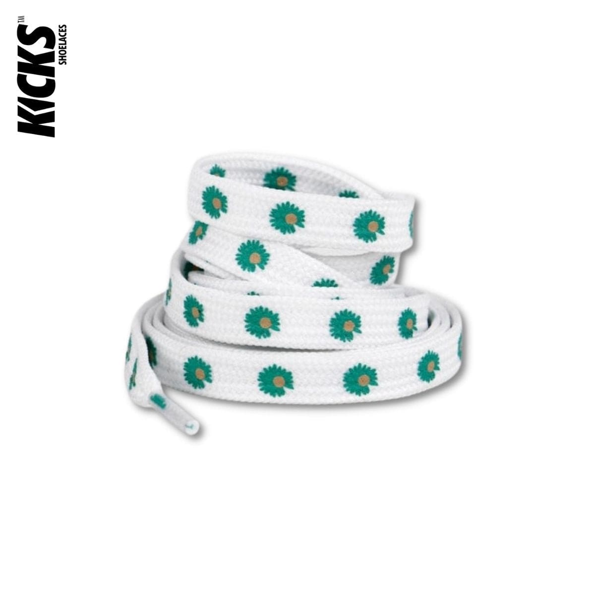 Daisy Print Shoelaces - Kicks Shoelaces