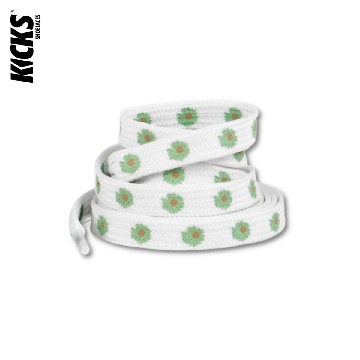 Daisy Print Shoelaces - Kicks Shoelaces