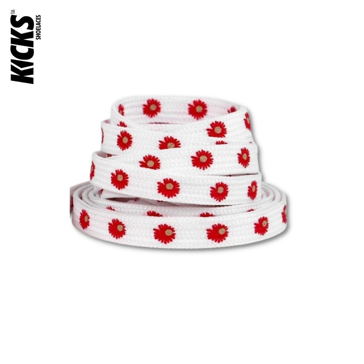 Daisy Print Shoelaces - Kicks Shoelaces