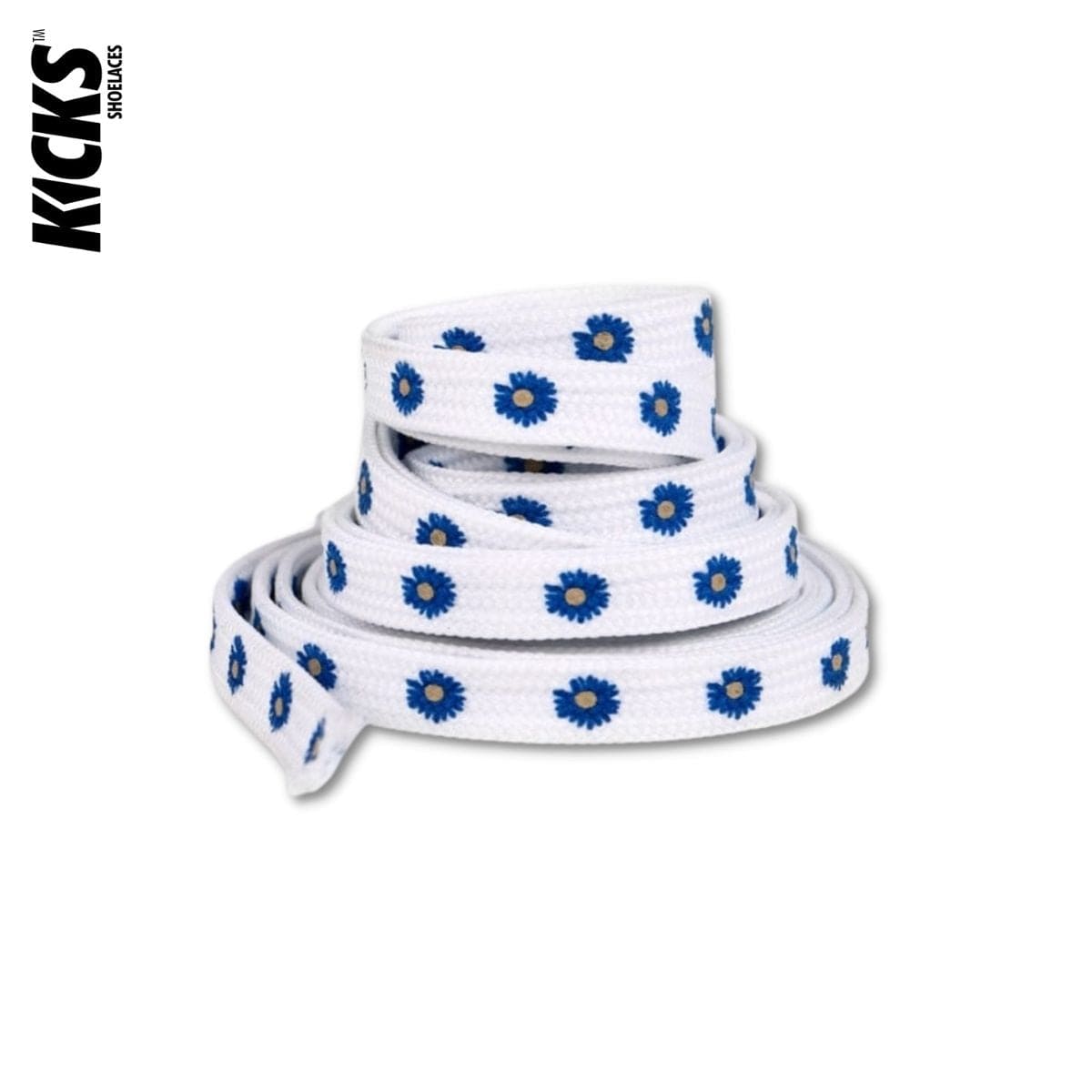 Daisy Print Shoelaces - Kicks Shoelaces