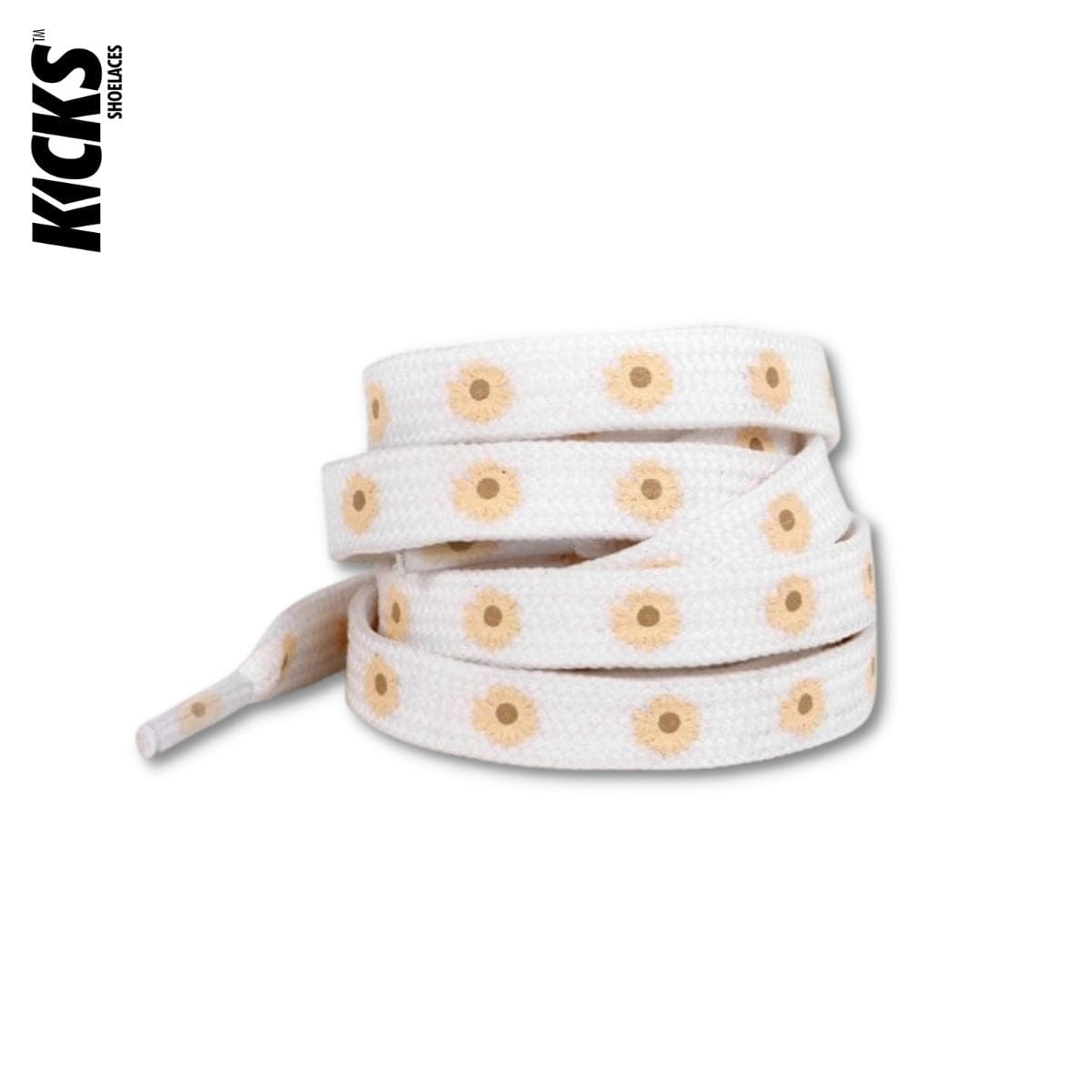 Daisy Print Shoelaces - Kicks Shoelaces