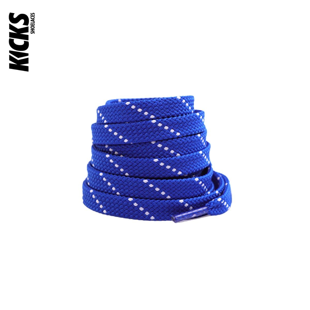 Blue-White-Dot-Patterned-Shoelaces