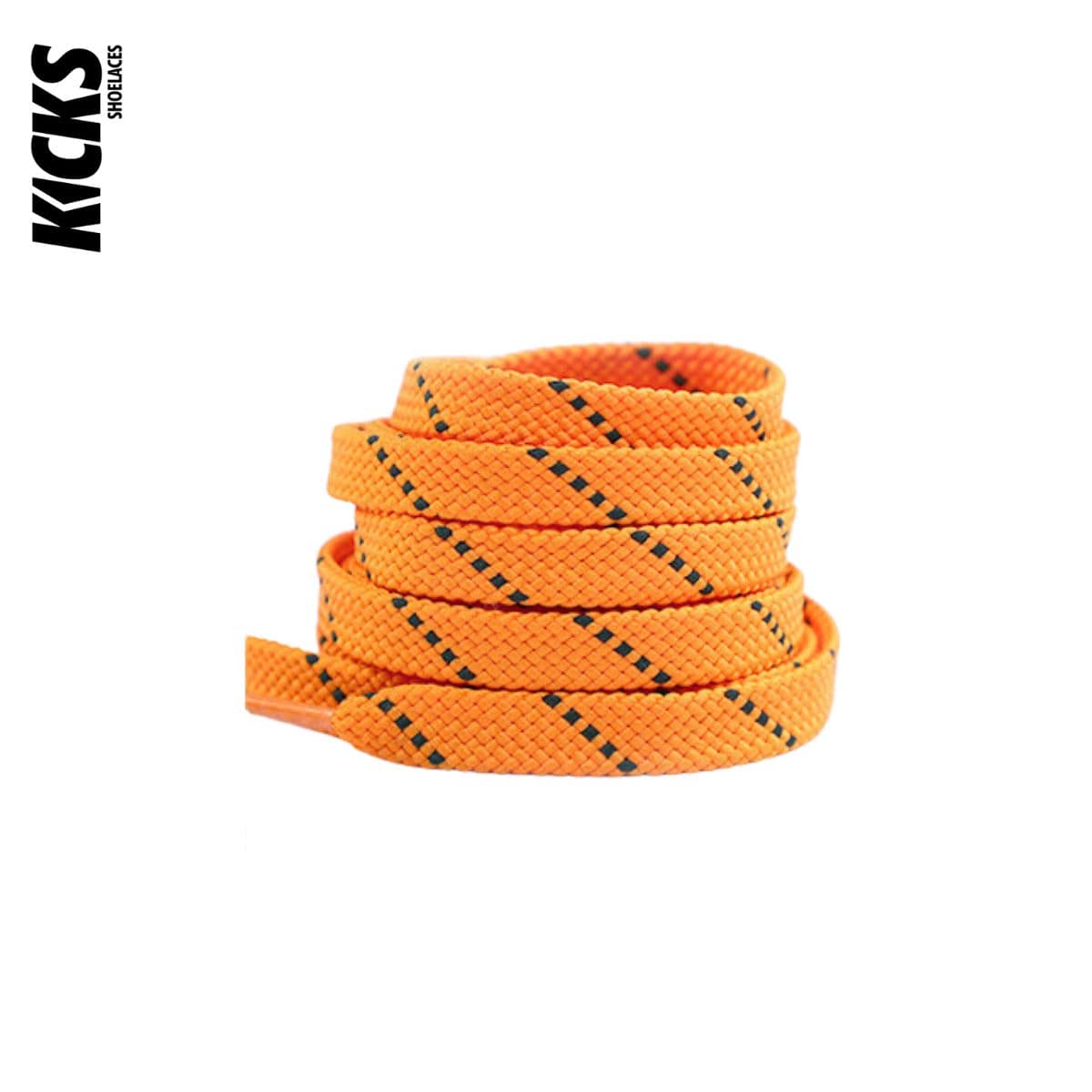 Orange-Black-Dot-Patterned-Shoelaces