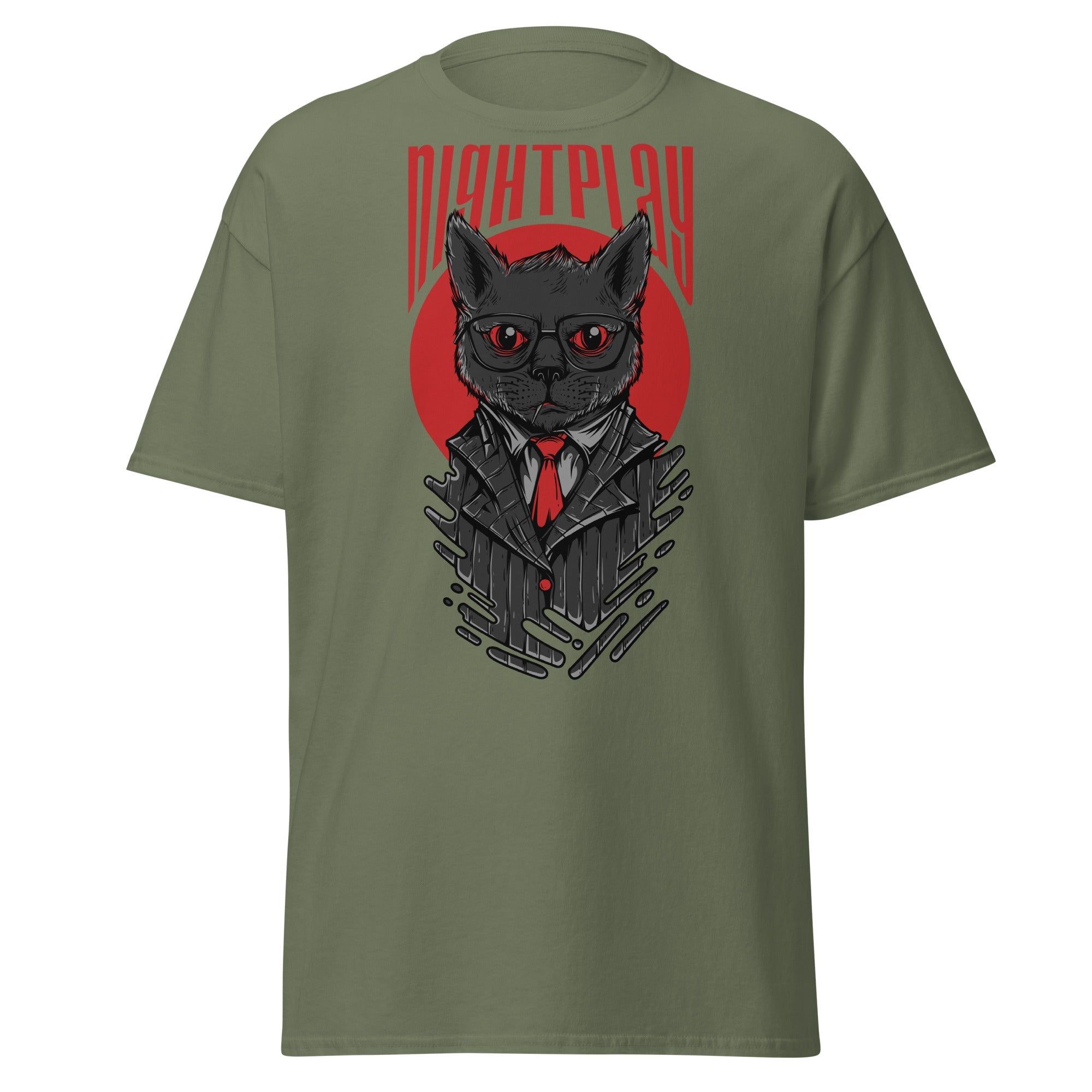 Feline Night Prowler Mens Graphic Tee - Kicks Shoelaces