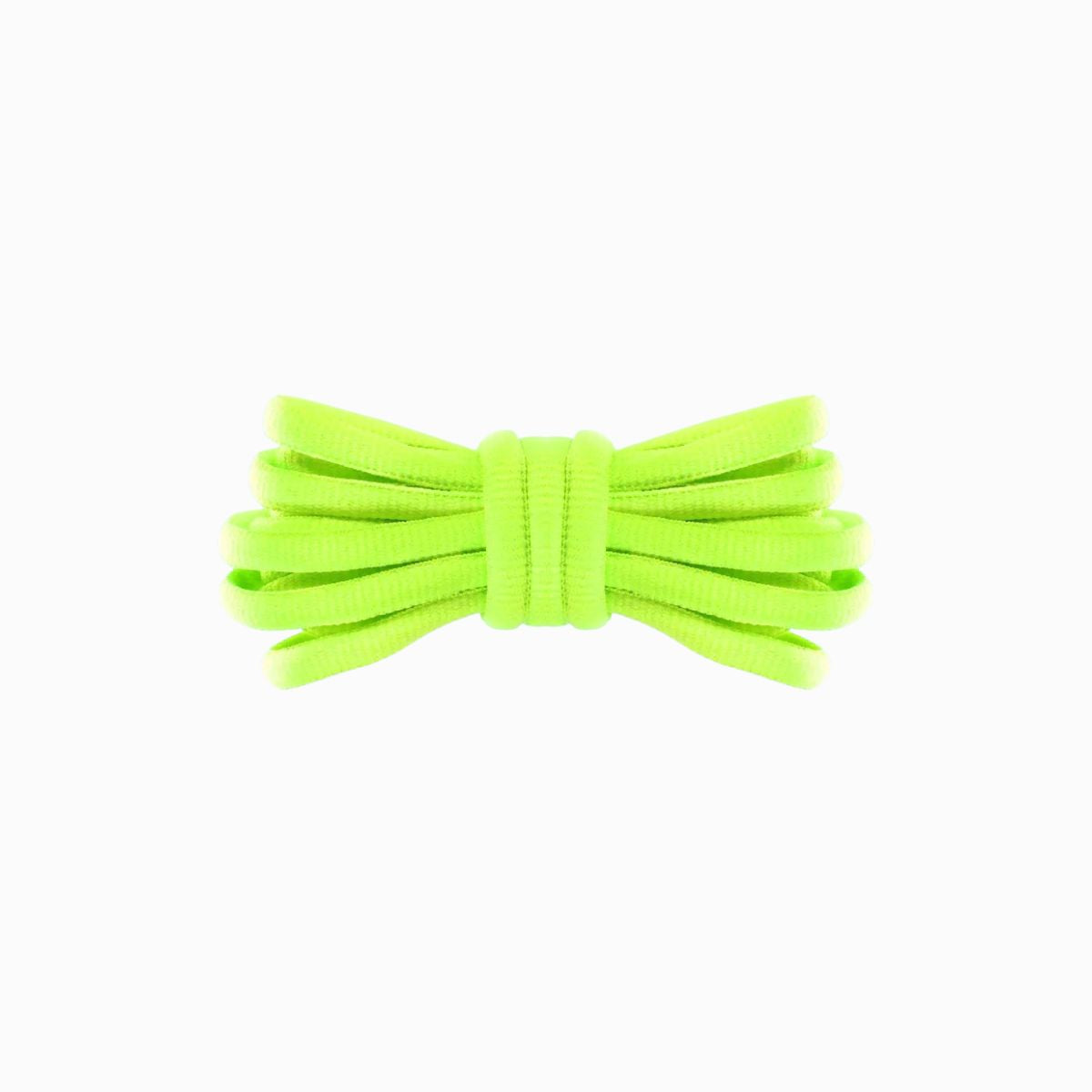 Fluorescent yellow Asics Gel Contend 9 replacement laces, oval laces by Kicks Shoelaces.