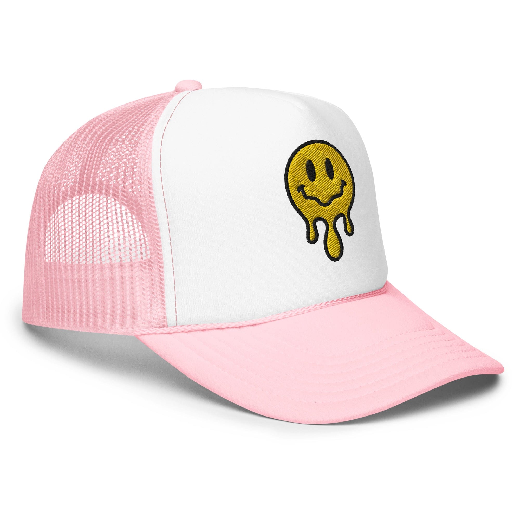 Smiley Face Drip Foam Trucker Hat