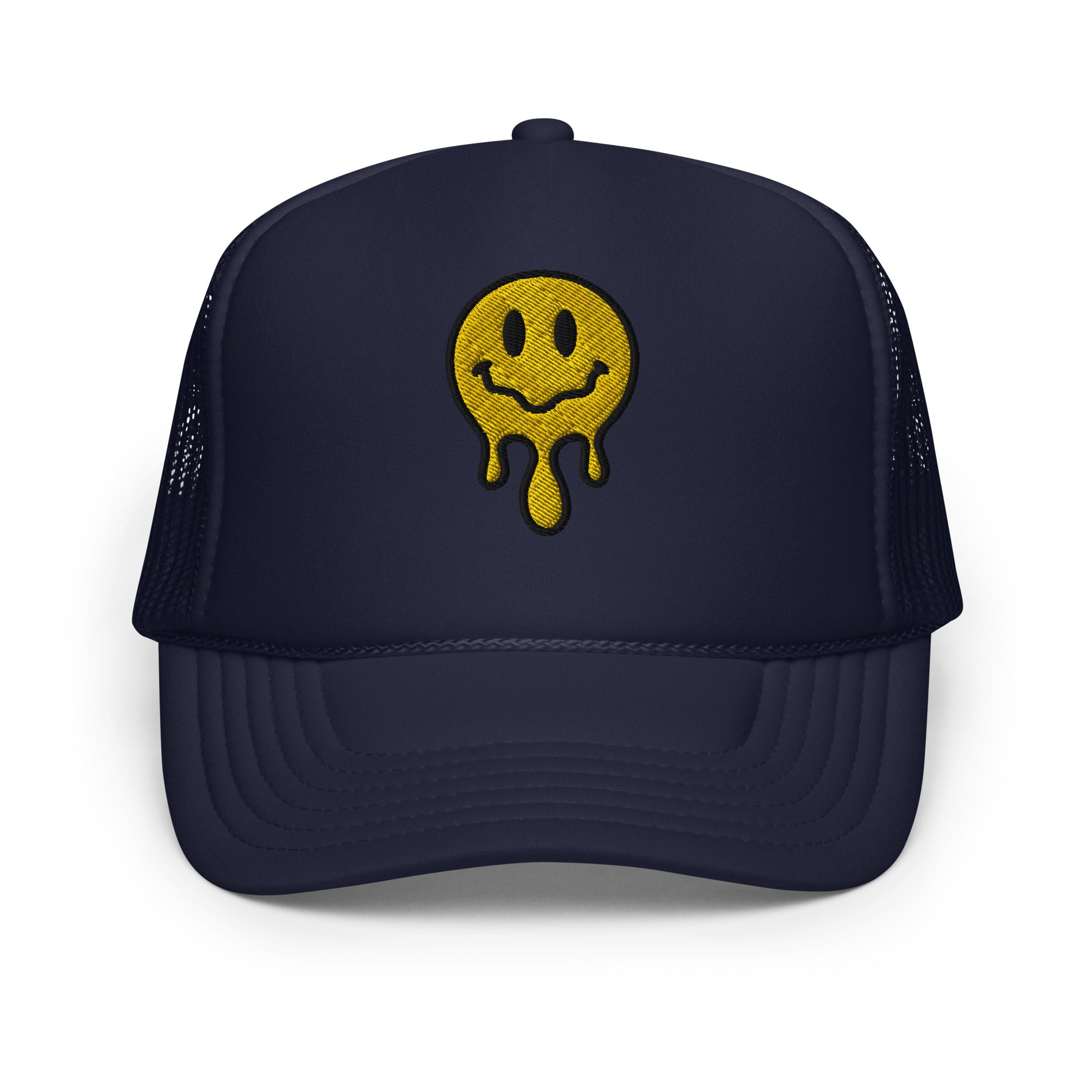 Smiley Face Drip Foam Trucker Hat