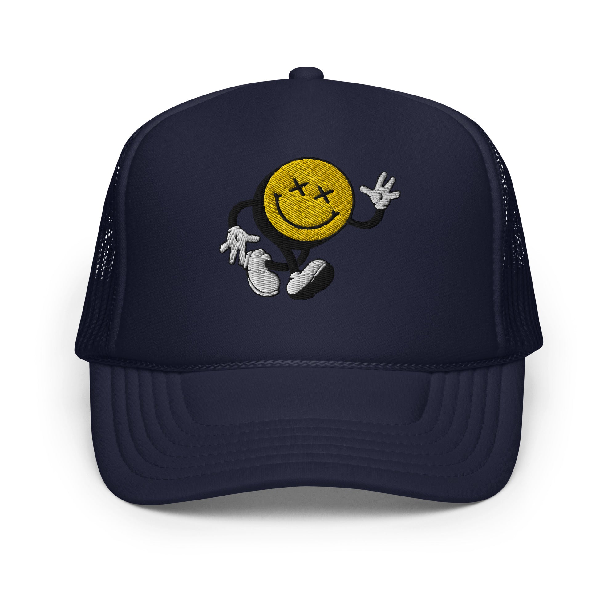 Smiley Face Stroller Foam Trucker Hat