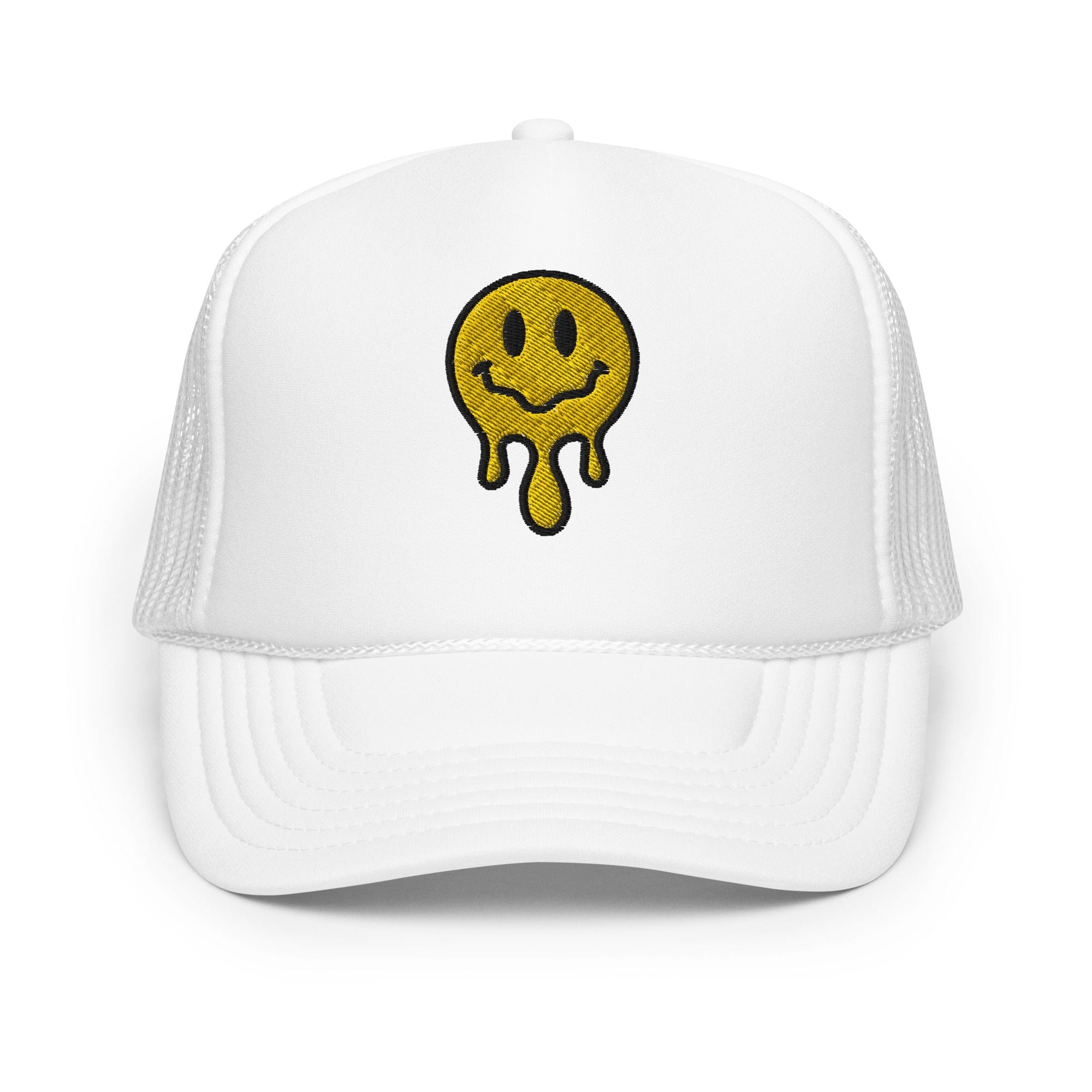 Smiley Face Drip Foam Trucker Hat