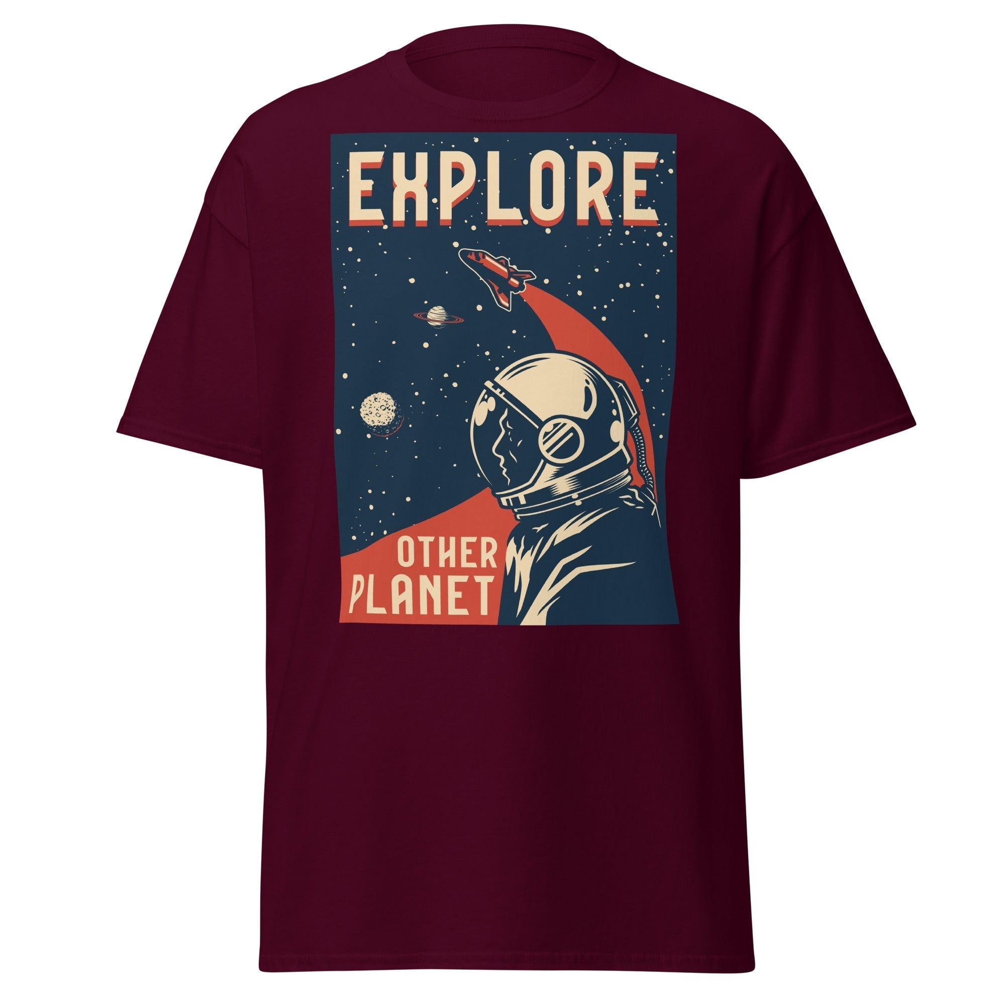 Planet Explorer Mens Graphic Space Tee - Kicks Shoelaces