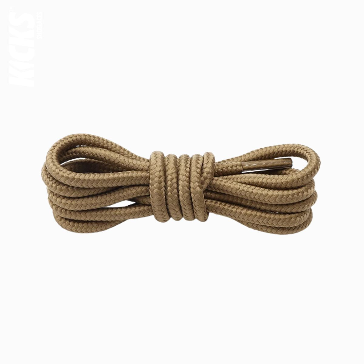Light brown replacement laces for Jordan 12 basketball shoes, round shoelaces by Kicks Shoelaces