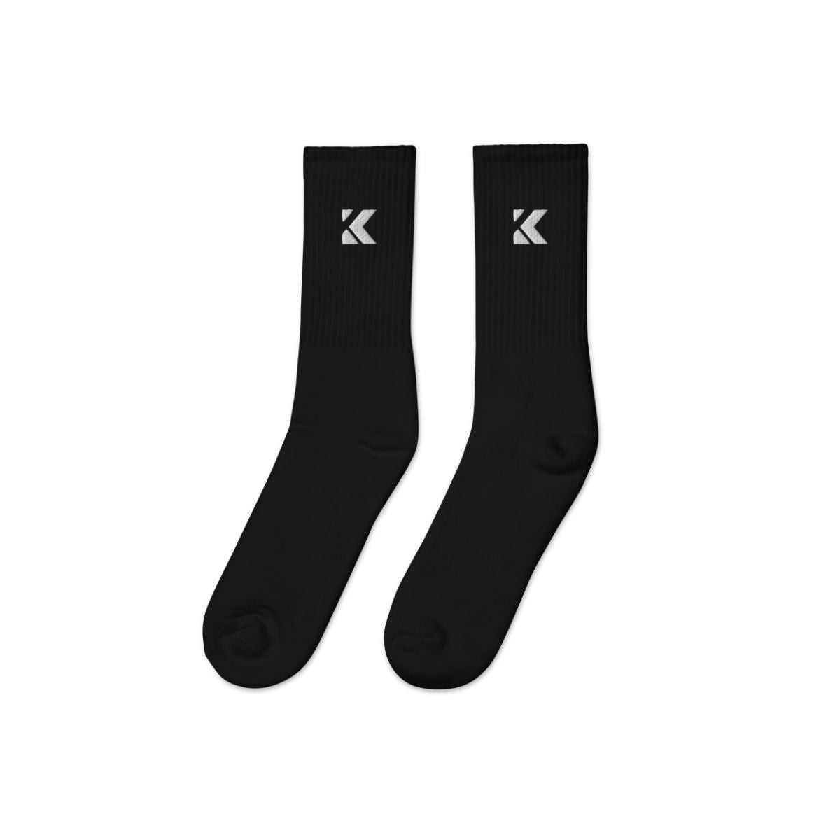 Kicks Cushioned Crew Socks Multi-Pack featuring black and white pairs with breathable, moisture-wicking fabric