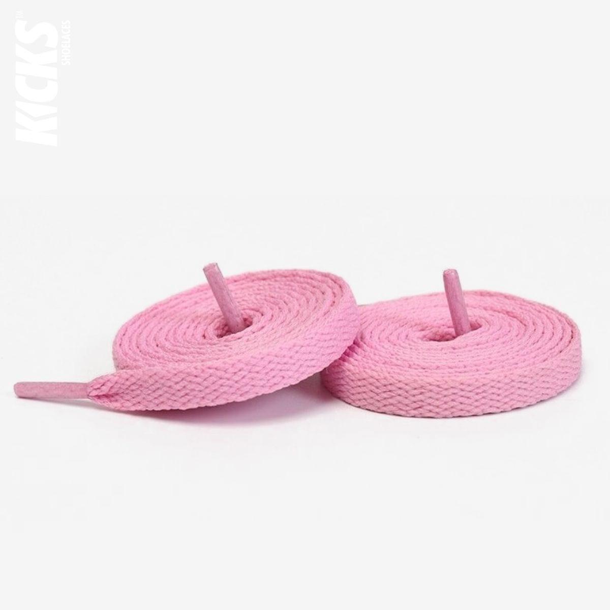 Pink replacement shoe laces for Adidas VL Court 3.0 skate shoes by Kicks Shoelaces