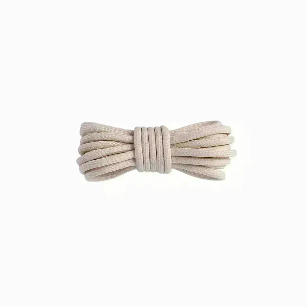 Beige replacement rope laces for Yeezy 350 MX Rock sneakers by Kicks Shoelaces.