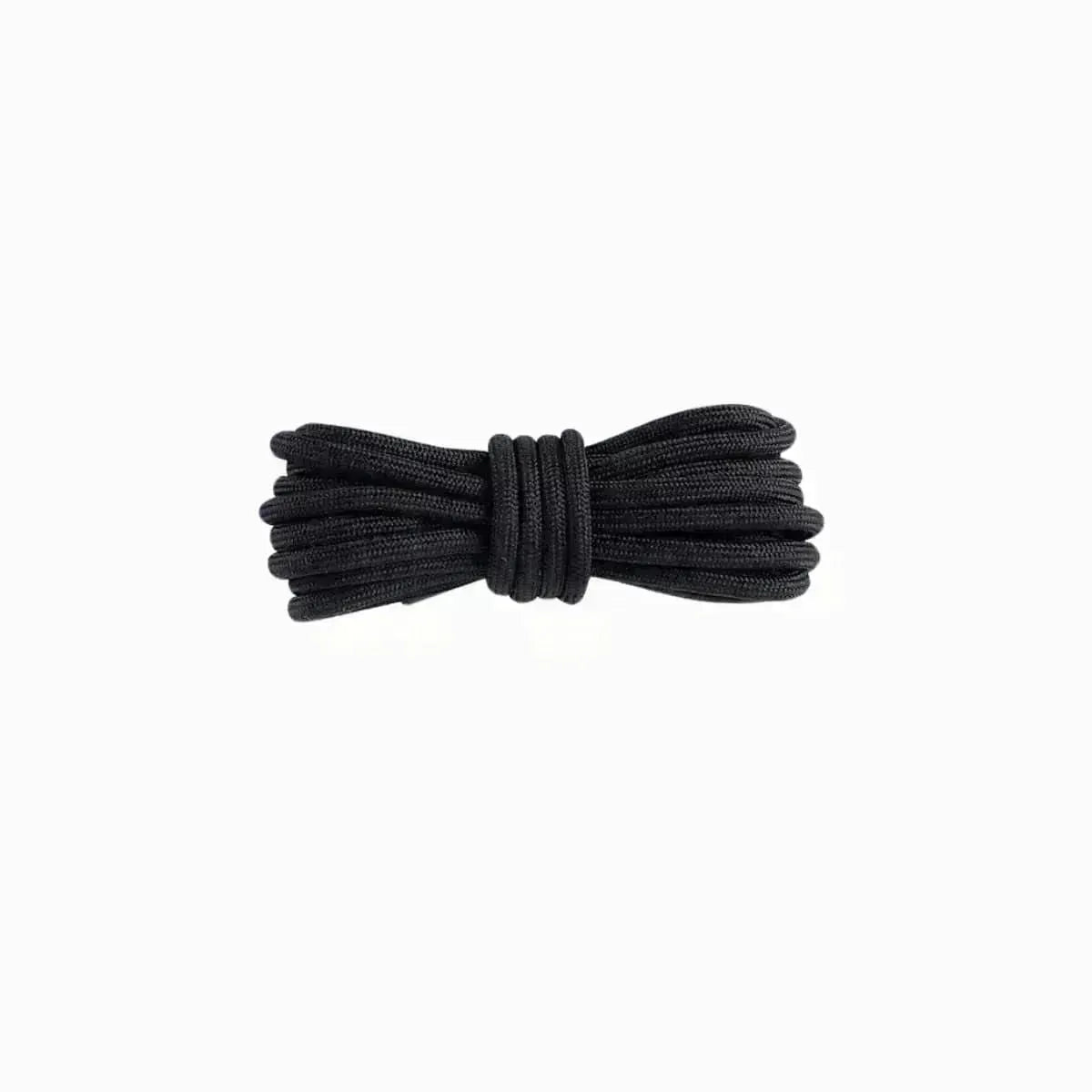 Black replacement rope laces for Yeezy 350 Slate sneakers by Kicks Shoelaces.