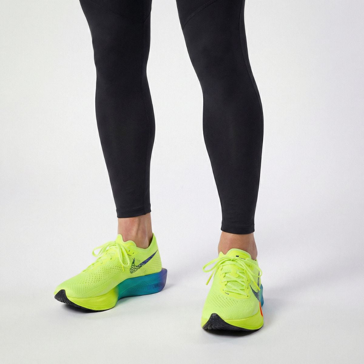 Replacement sawtooth shoe laces for Nike Zoom Vaporfly Scream Green
 running shoes by Kicks Shoelaces