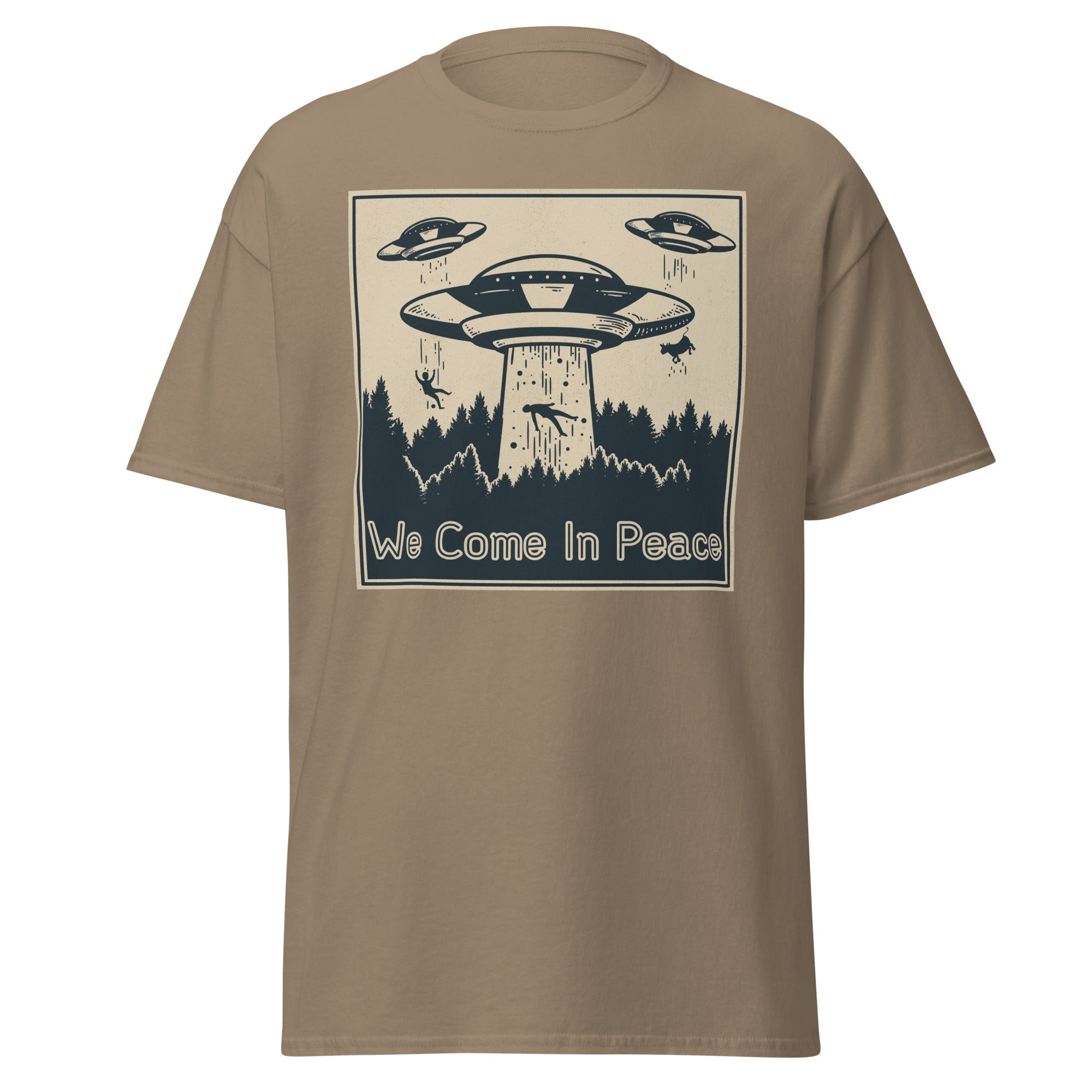 We Come In Peace Mens Graphic Space Tee - Kicks Shoelaces