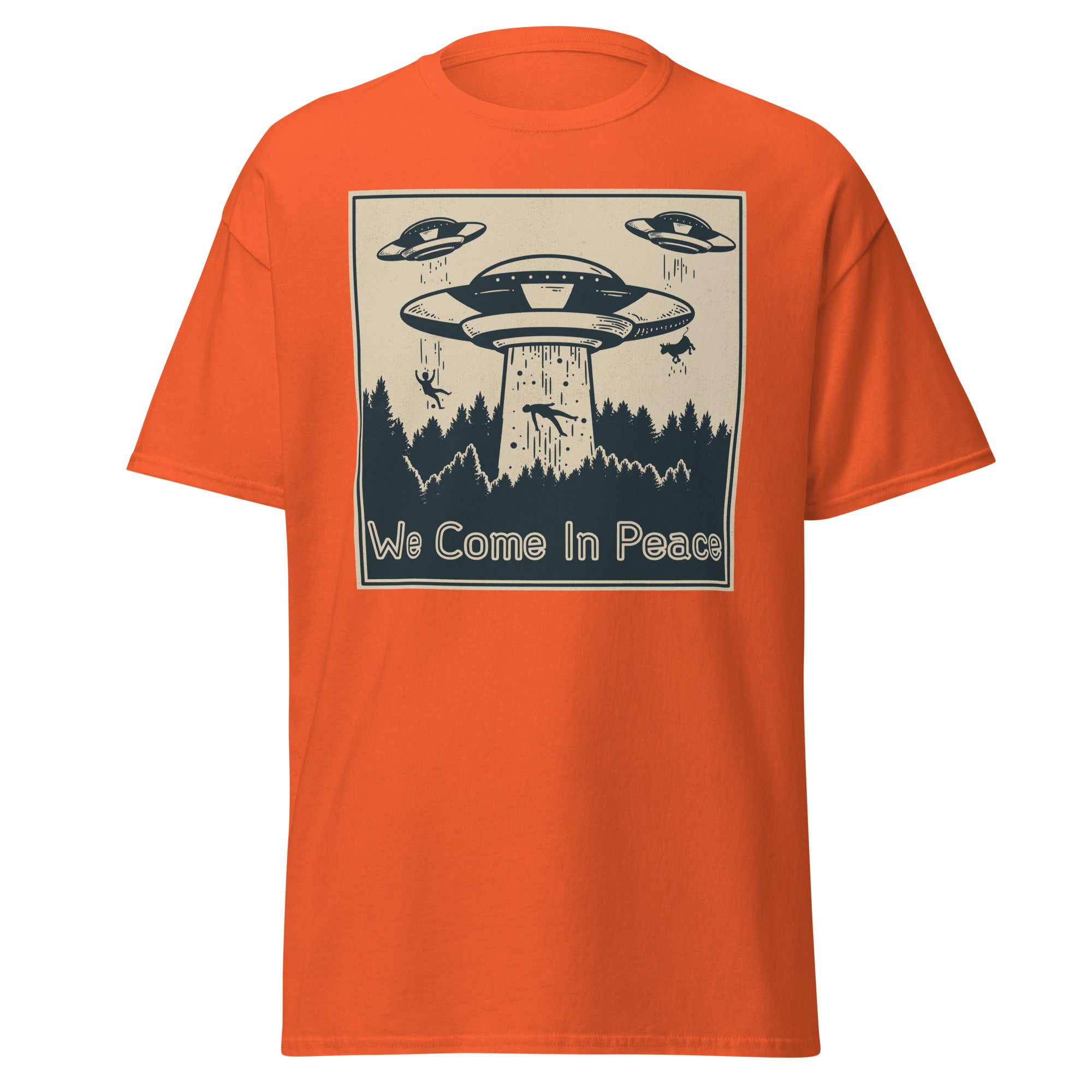 We Come In Peace Mens Graphic Space Tee - Kicks Shoelaces