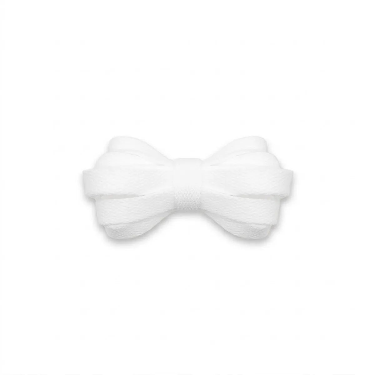 White 12mm fat laces for sneakers by Kicks Shoelaces