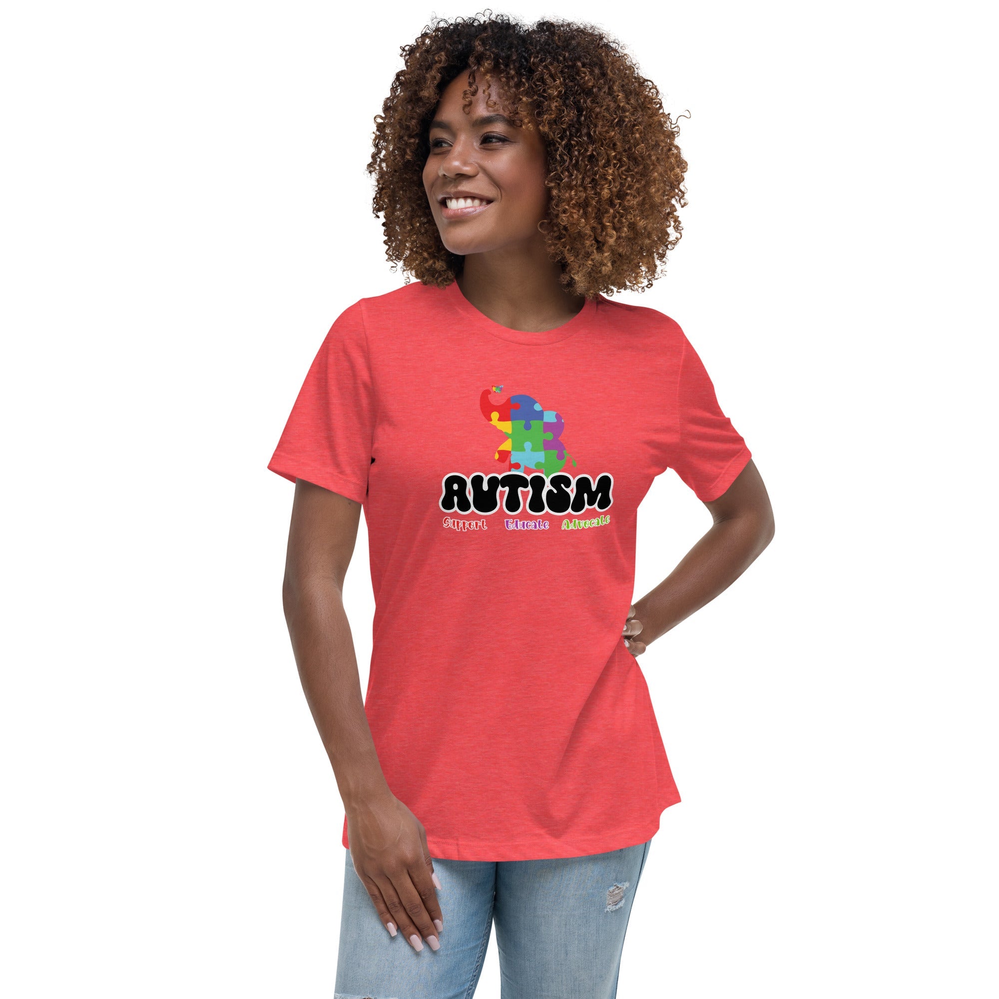 Women's Autism Elephant Custom T-Shirt - Kicks Shoelaces