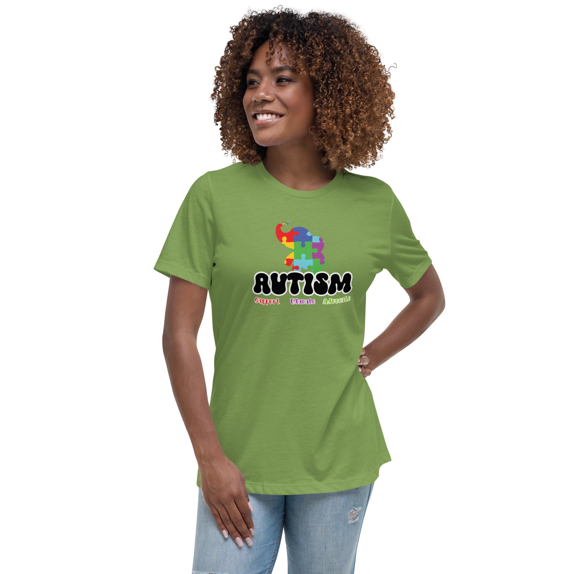 Women's Autism Elephant Custom T-Shirt - Kicks Shoelaces