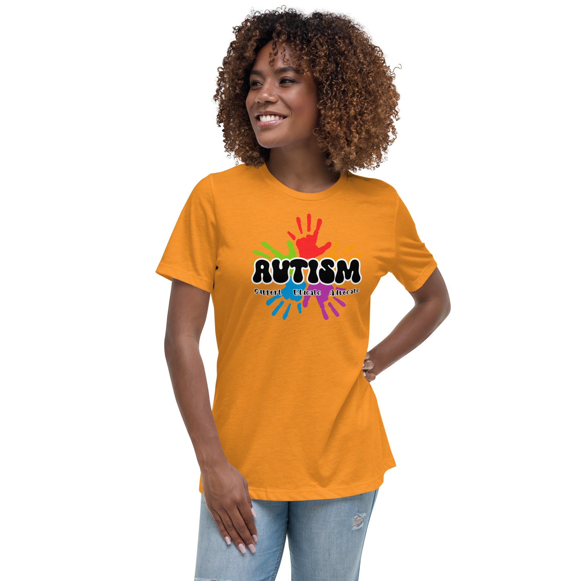 Women's Autism Hand Print Custom T-Shirt - Kicks Shoelaces