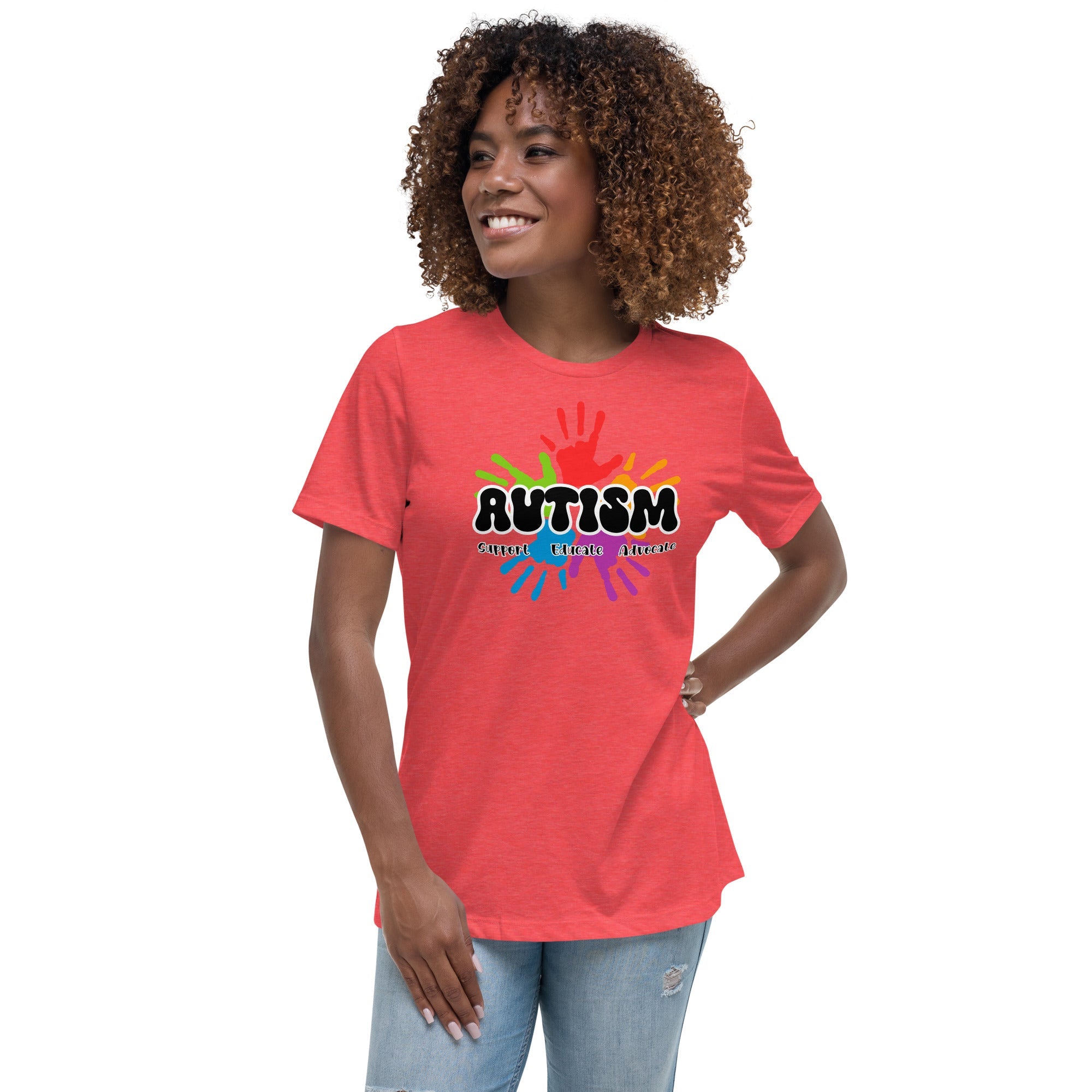 Women's Autism Hand Print Custom T-Shirt - Kicks Shoelaces