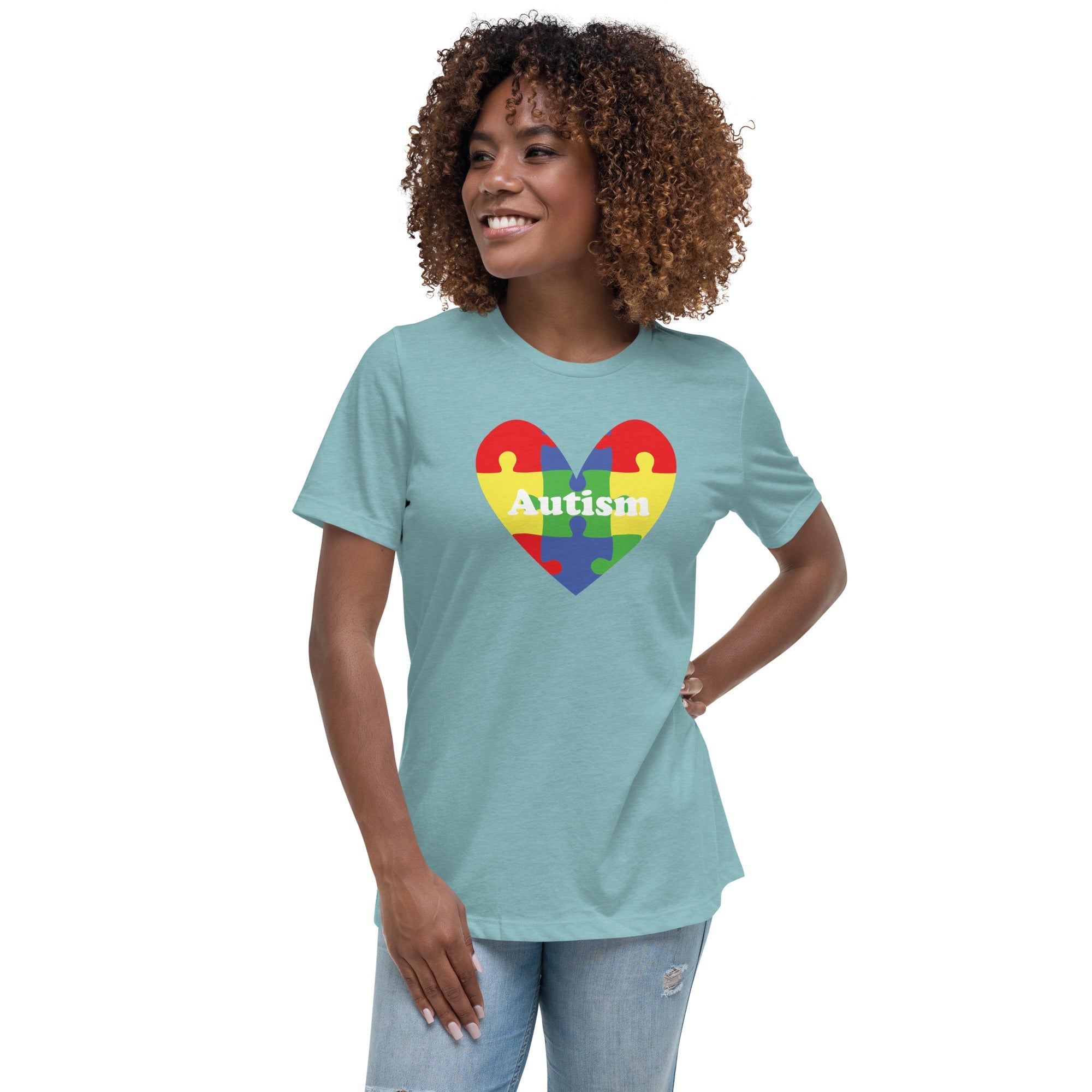 Women's Autism Heart Custom T-Shirt - Kicks Shoelaces