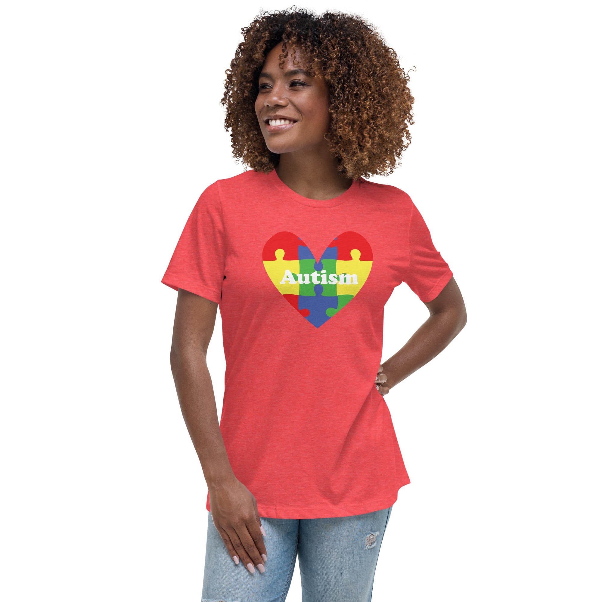 Women's Autism Heart Custom T-Shirt - Kicks Shoelaces