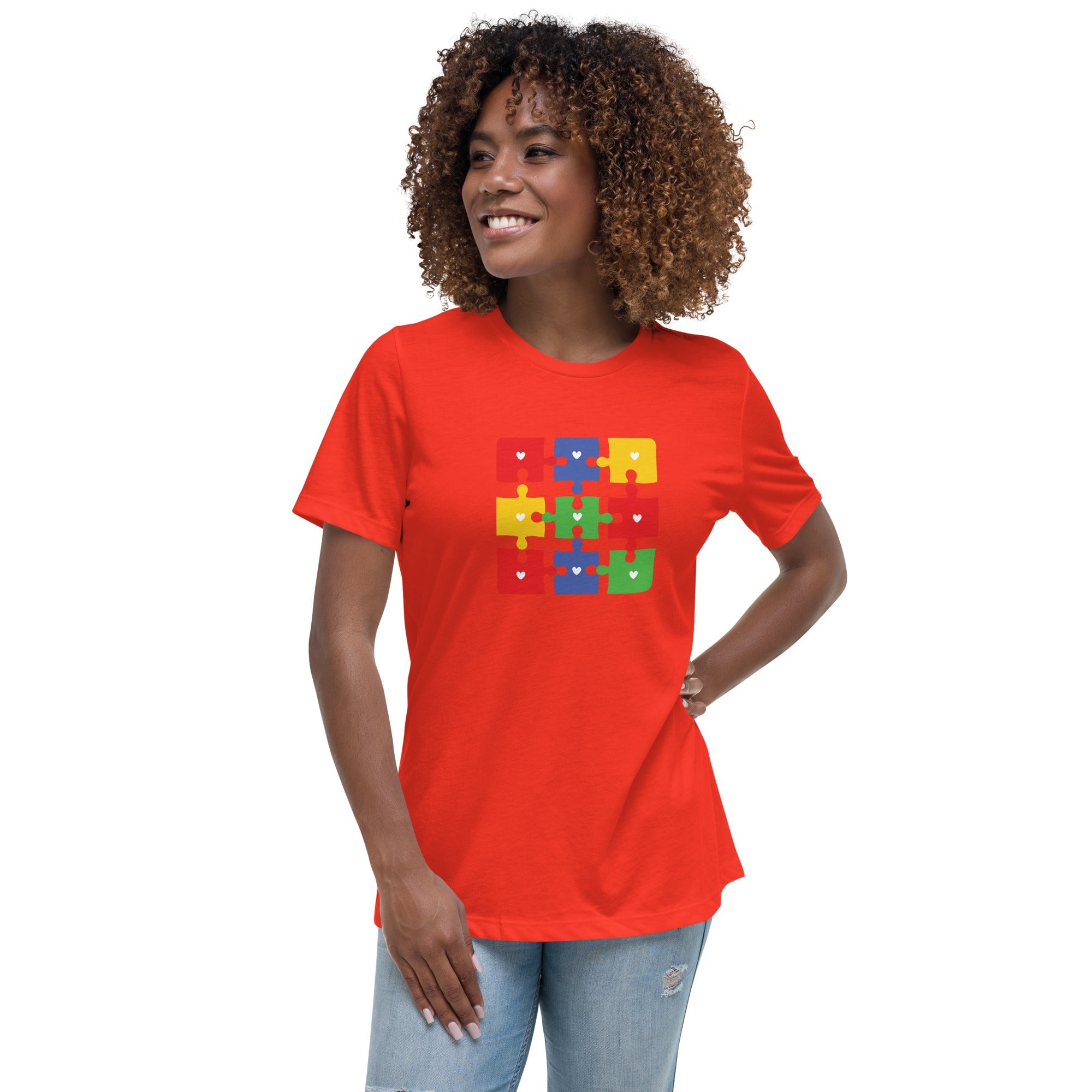 Women's Autism Jigsaw Custom T-Shirt - Kicks Shoelaces