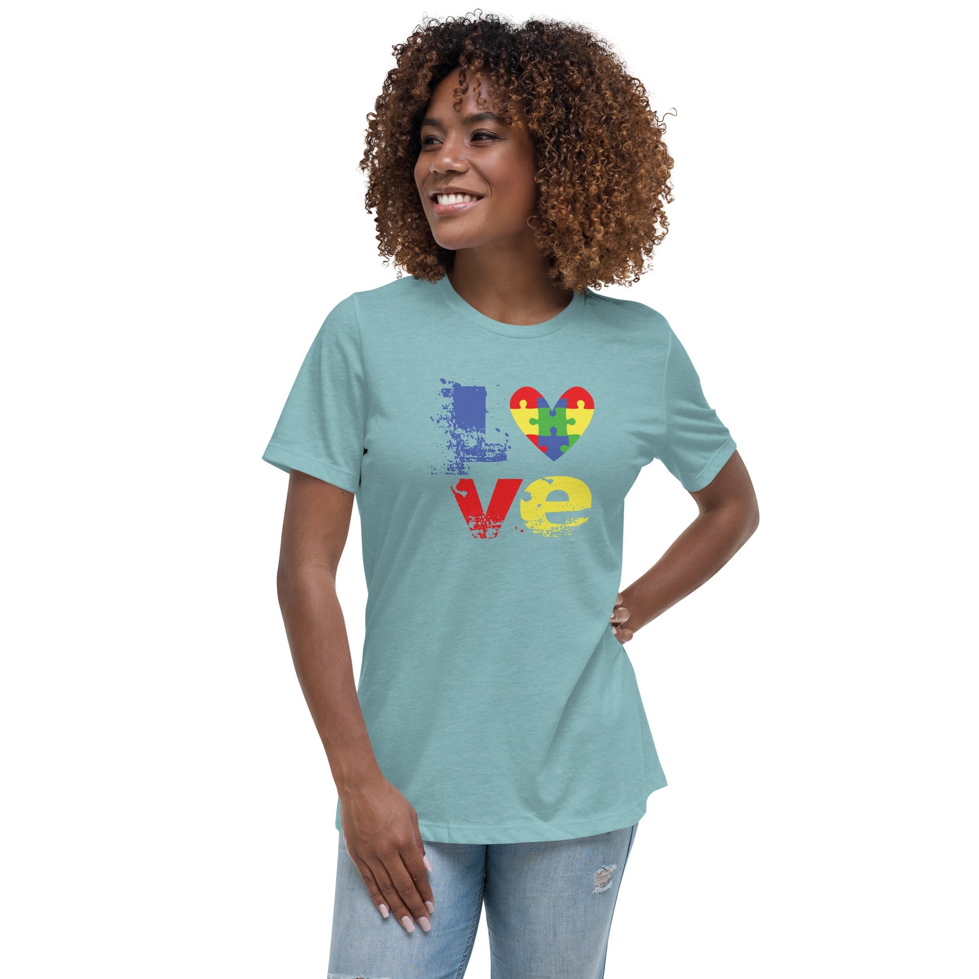 Women's Autism Love Custom T-Shirt - Kicks Shoelaces