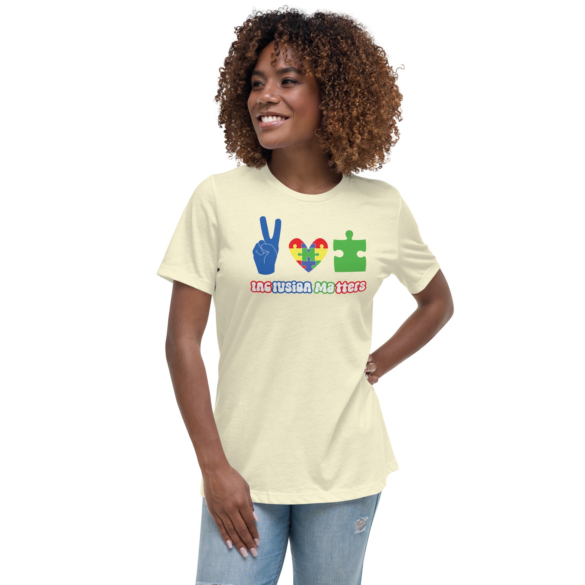 Women's Autism Peace Custom T-Shirt - Kicks Shoelaces