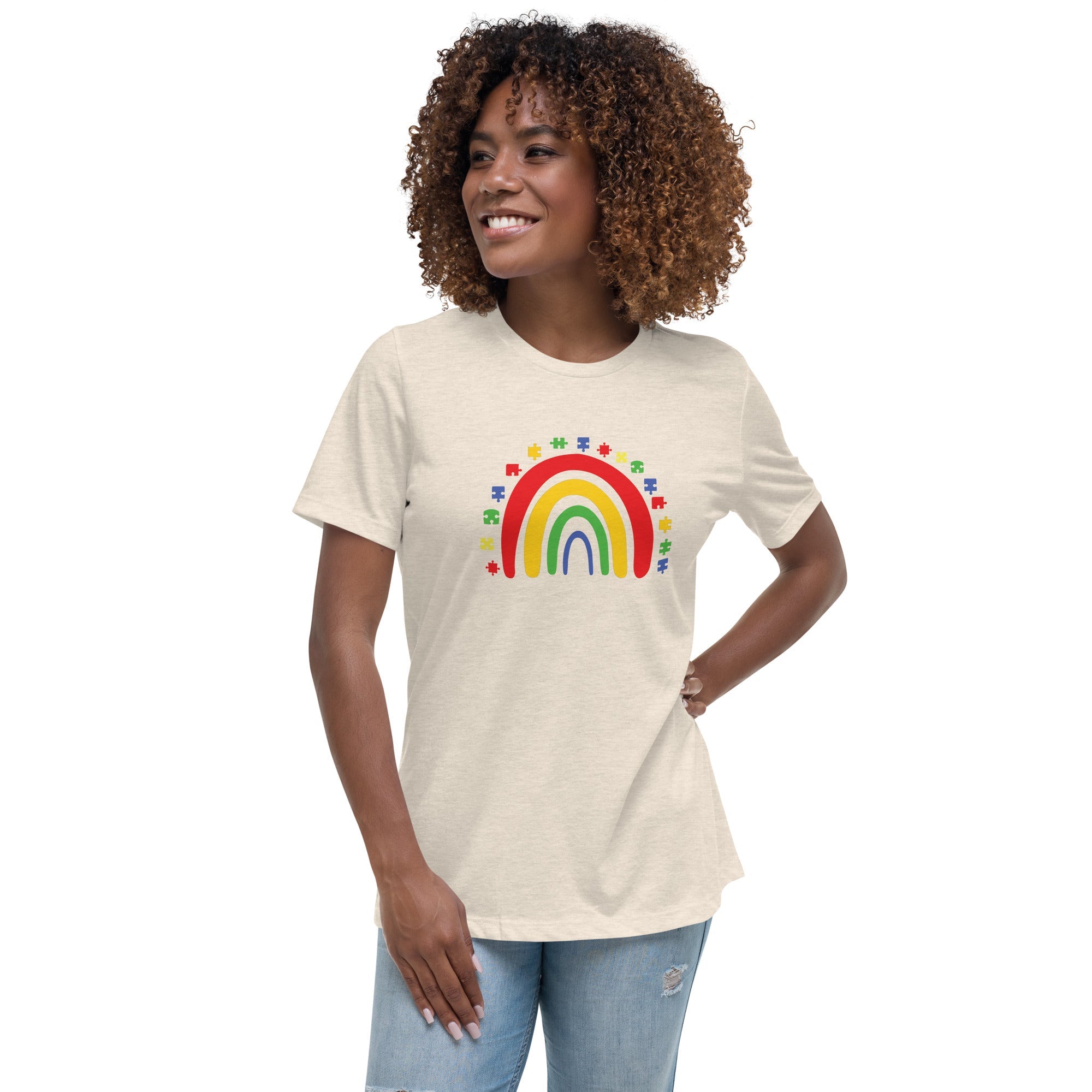 Women's Autism Rainbow Custom T-Shirt - Kicks Shoelaces