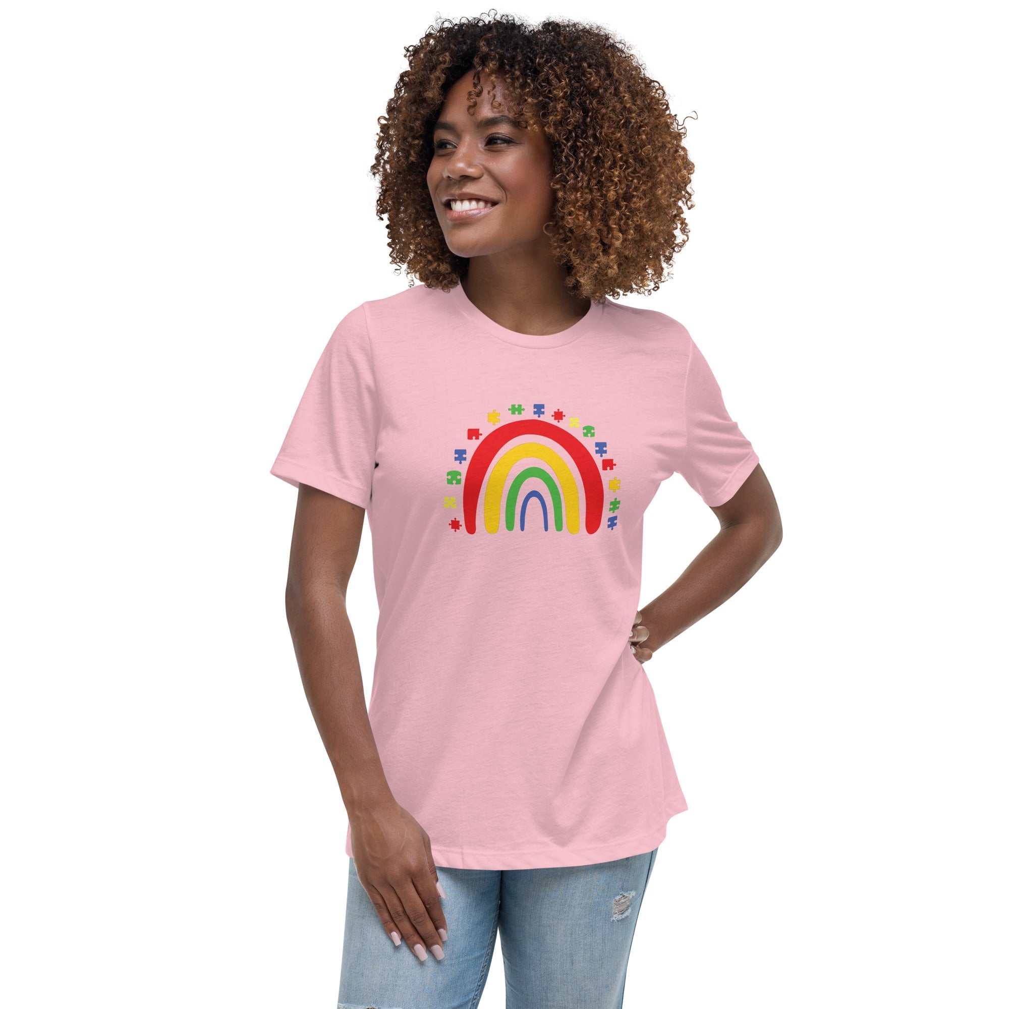 Women's Autism Rainbow Custom T-Shirt - Kicks Shoelaces