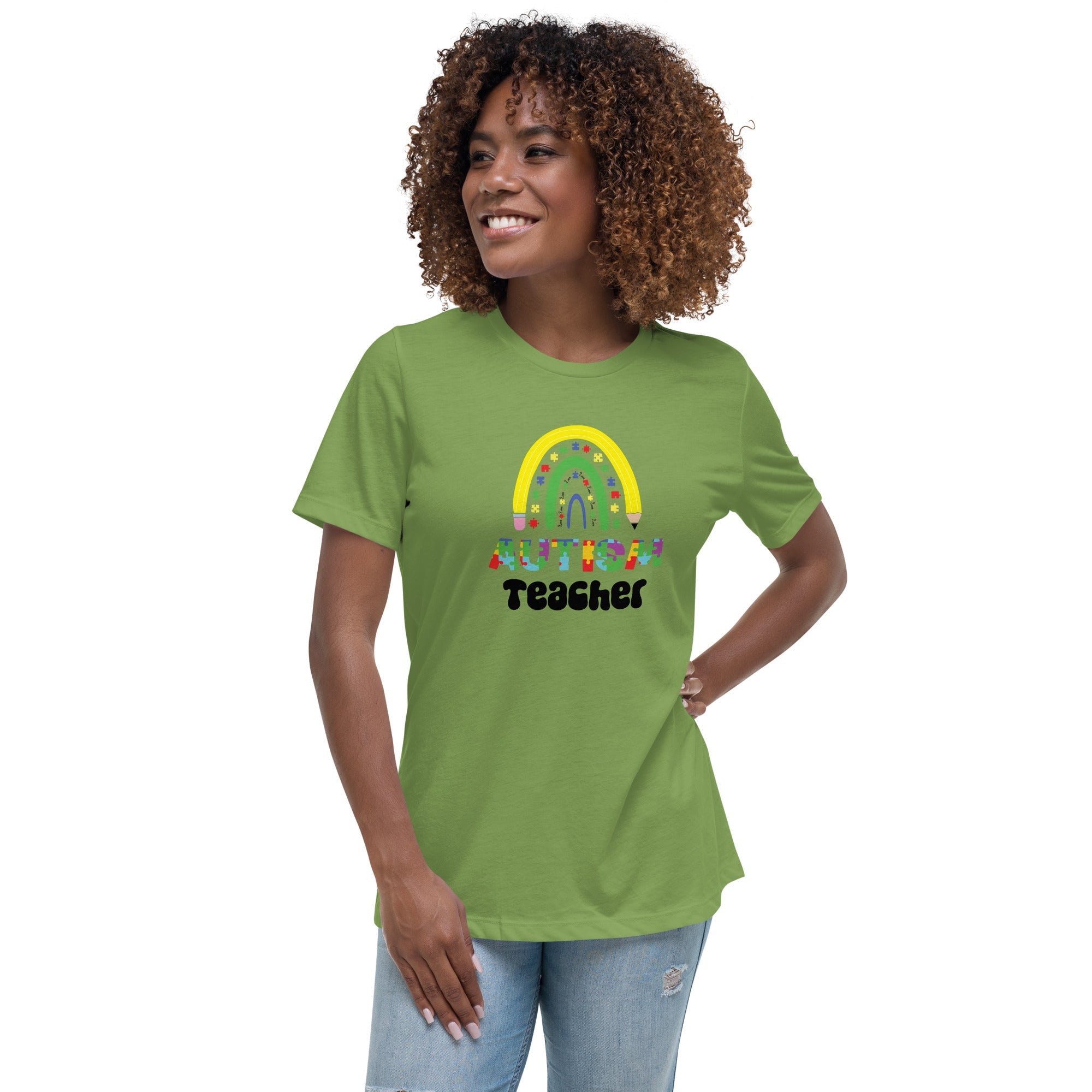 Women's Autism Teacher Custom T-Shirt - Kicks Shoelaces