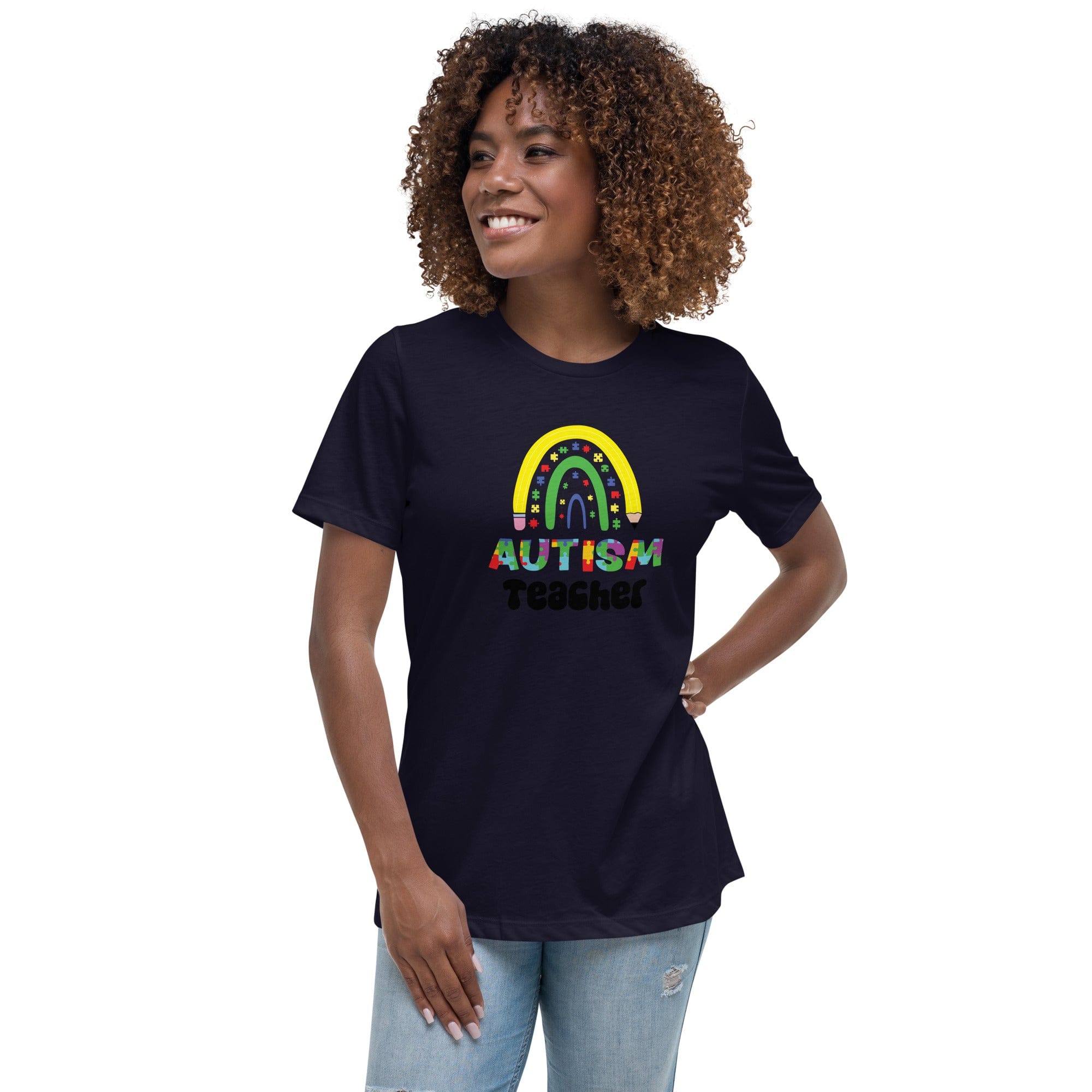 Women's Autism Teacher Custom T-Shirt - Kicks Shoelaces